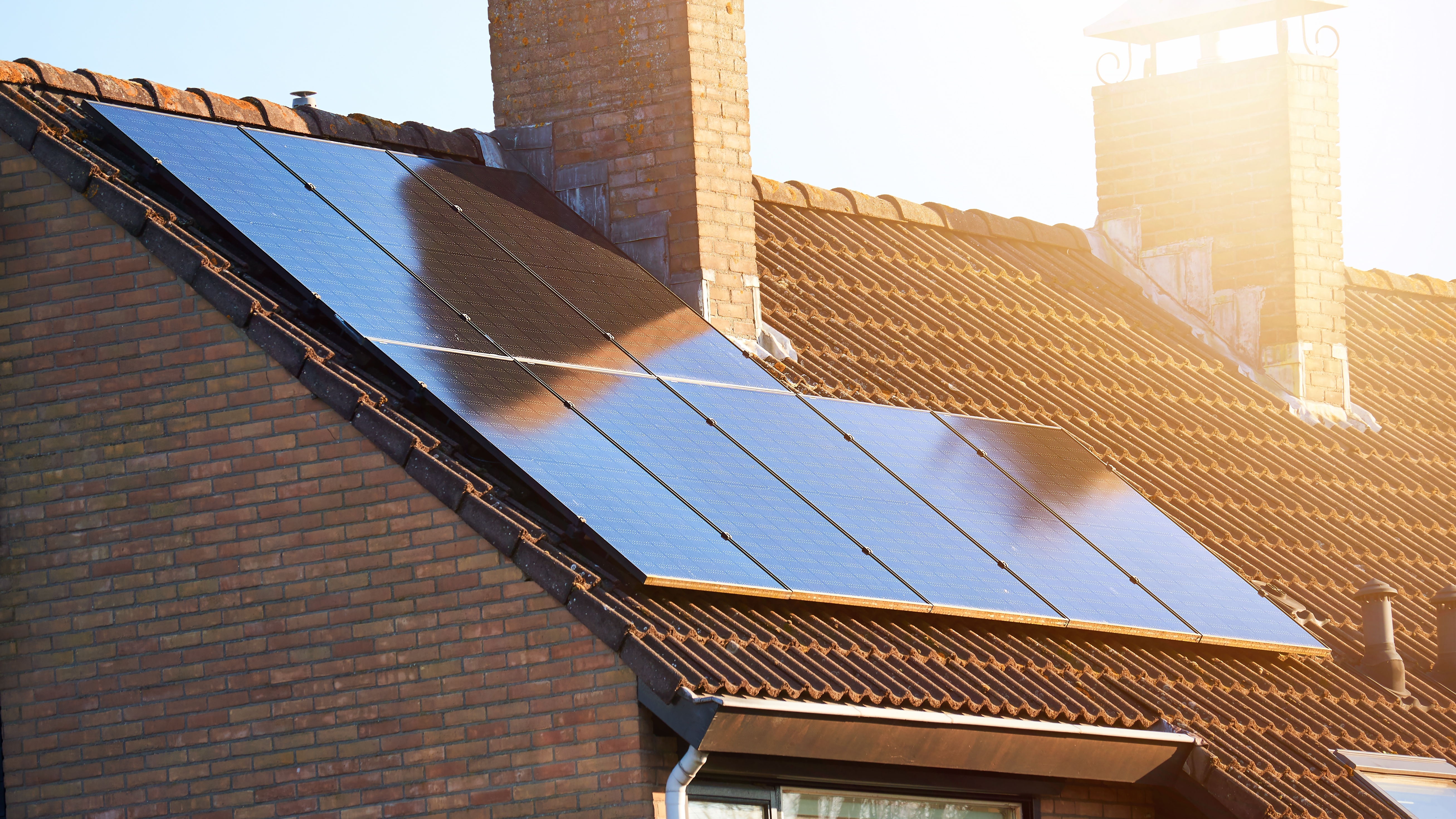 Solar panels on UK residential homes